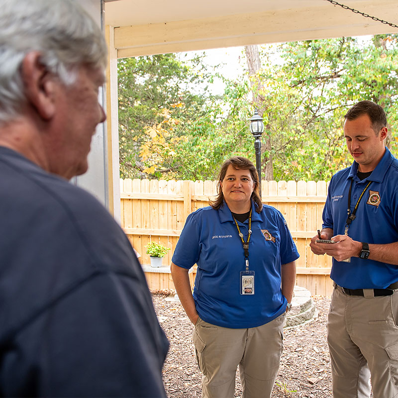 lisa and austin consulting a citizen