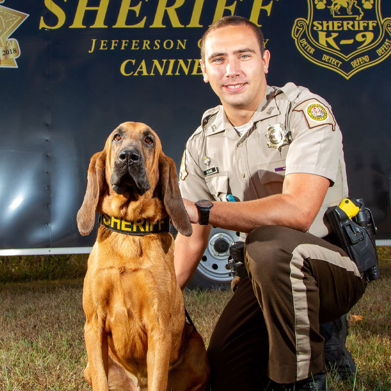 deputy derek richard with canine zeus