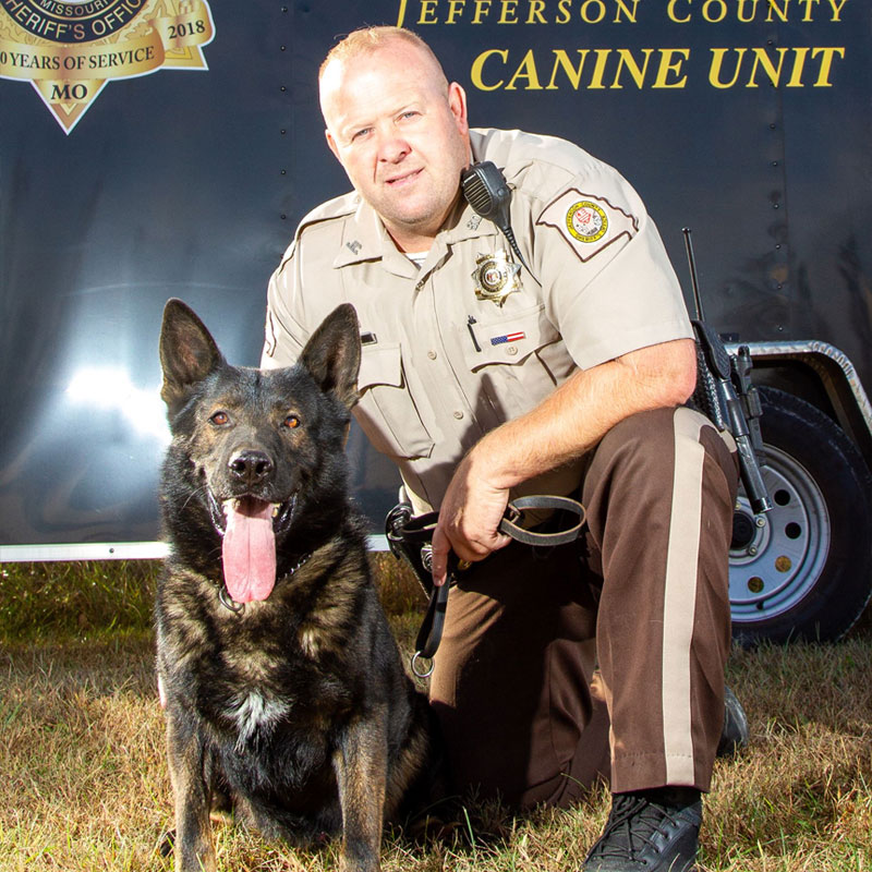 deputy marc gibson with canine kane