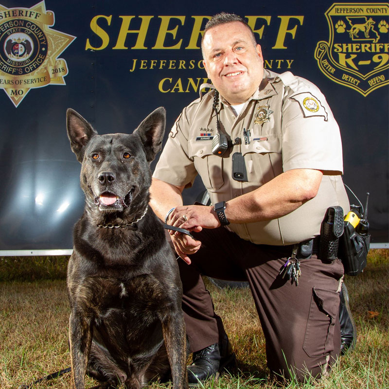 deputy scott burkard with canine maro